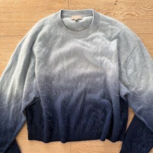 J. Crew Ombre Blue and Gray Sweater